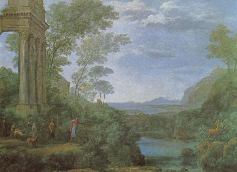 Claude Lorrain Ascanius shooting the stag of sylvia